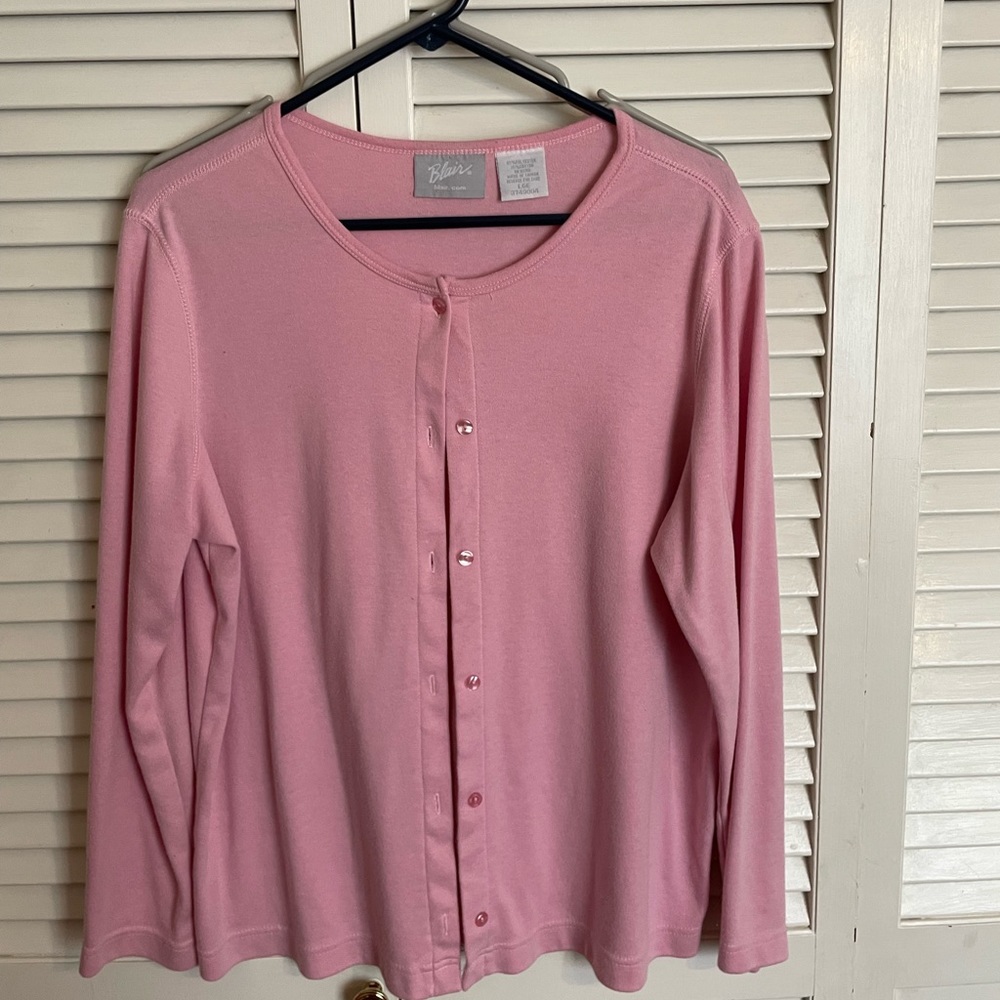 Blair pink button down sweater
